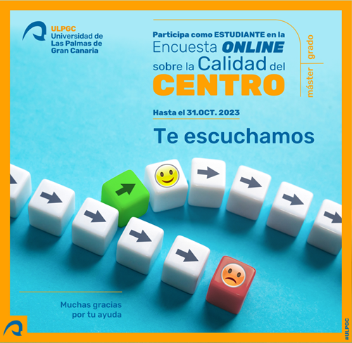 Encuestas de satisfacción de las/os estudiantes de grado y máster con la calidad de los Centros 2023