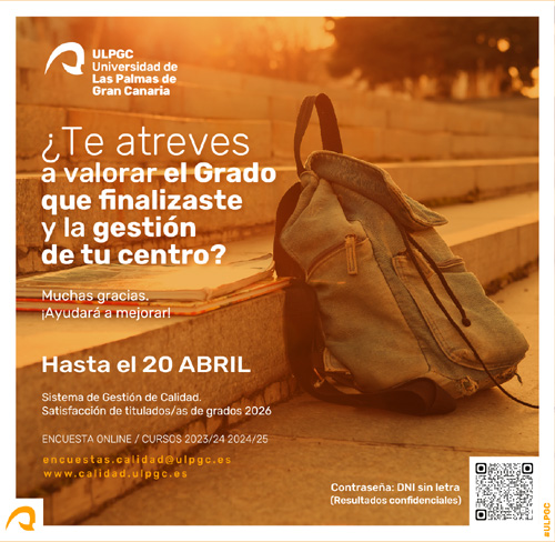 Cartel encuesta satisfacción egresados grados 2026